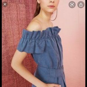 NWT Ulla Johnson Engel Chambray Top Size 6